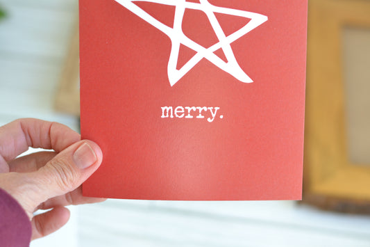 Red Merry Print - *frame not included
