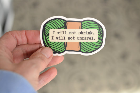 Green Yarn Sticker - *stickers ship free*