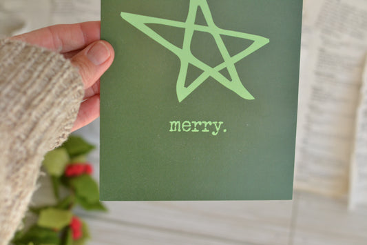 Green Merry Print - *frame not included