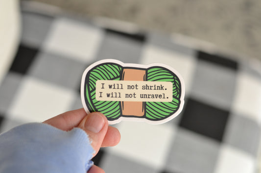 Green Yarn Sticker - *stickers ship free*