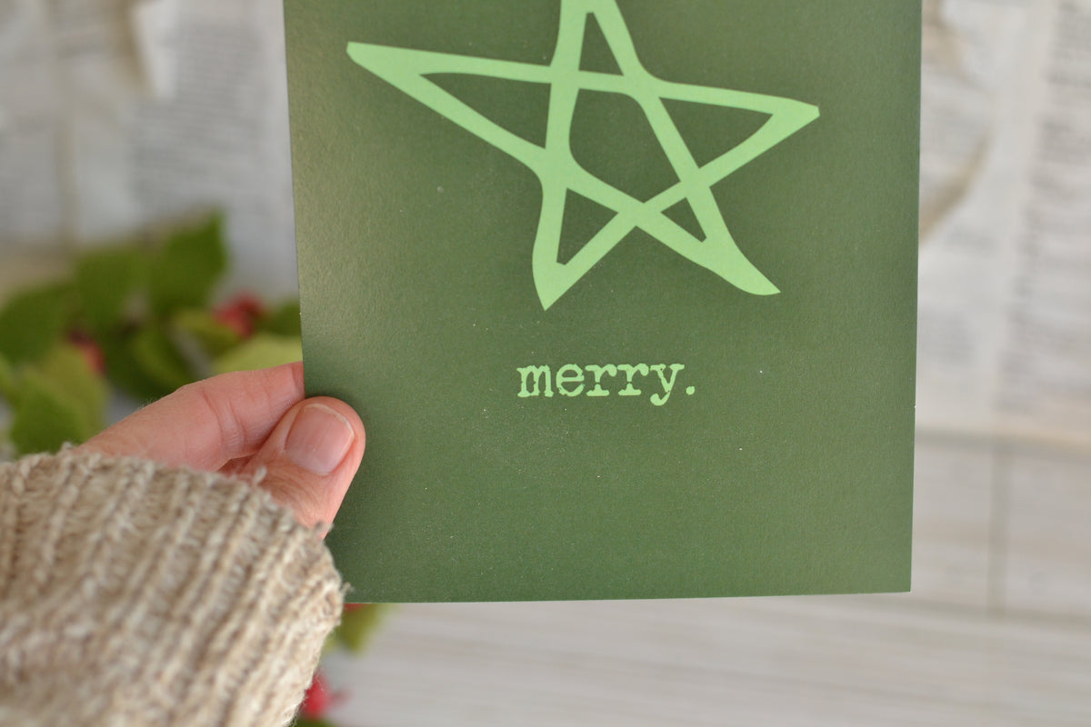 Green Merry Print - *frame not included