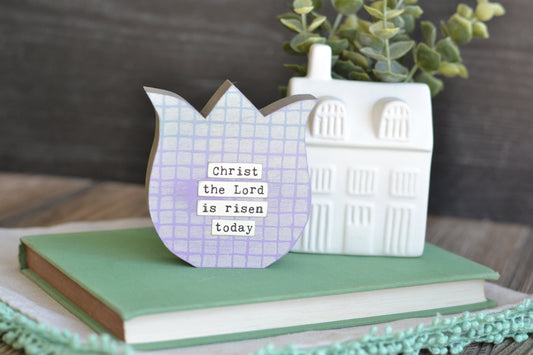 SALE! Painted Tulip Sign - Lavender risen today C10