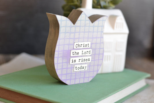 SALE! Painted Tulip Sign - Lavender risen today C10