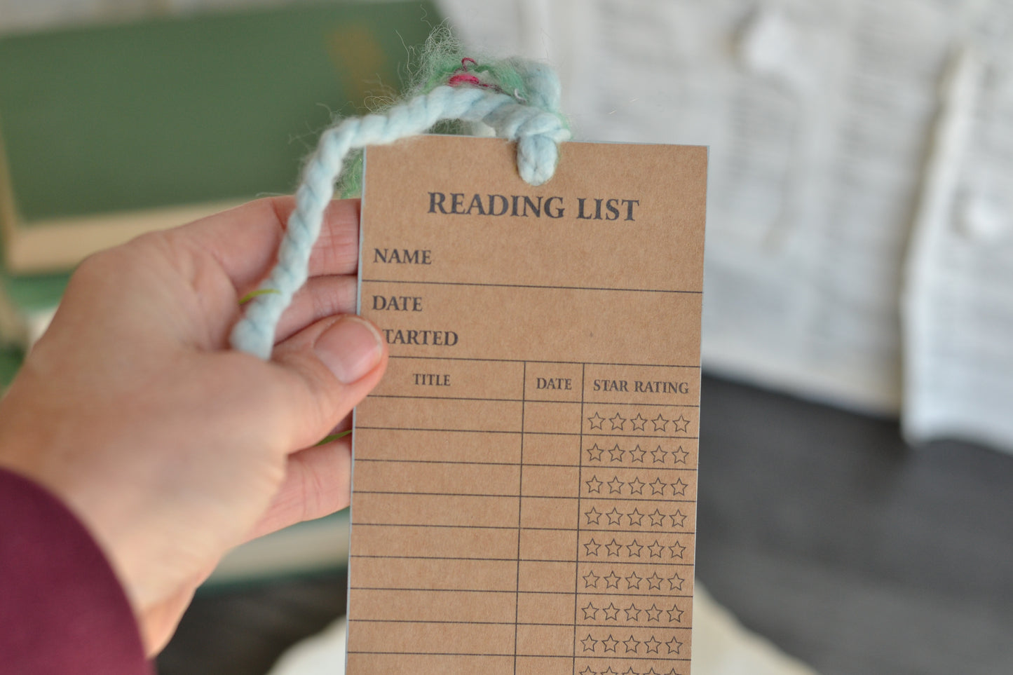 Blue Floral Bookmark + Sticker Set