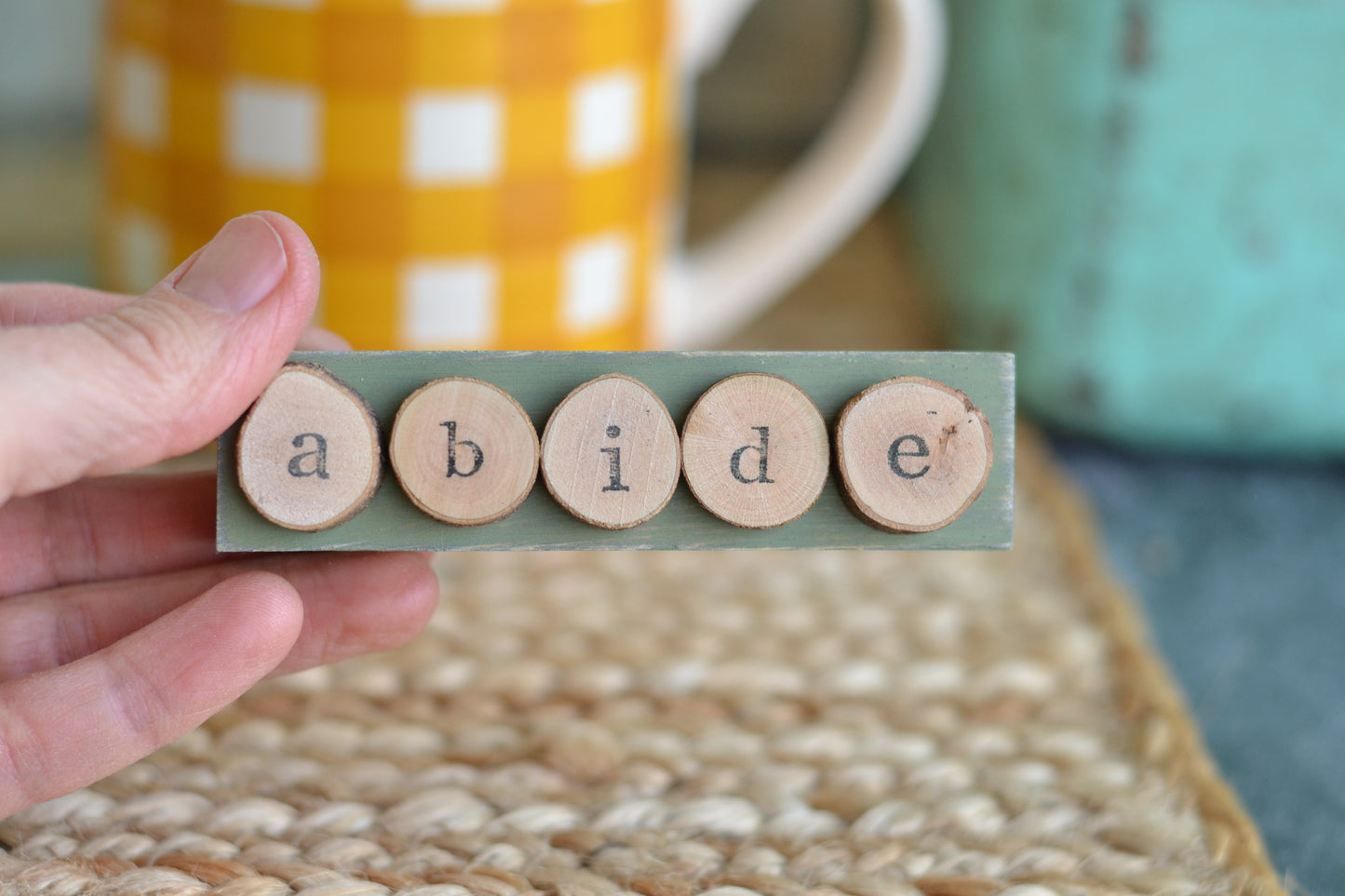 Sage Green Mini Wood ABIDE
