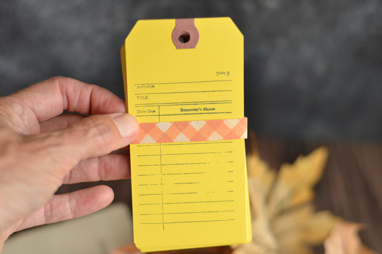 Library Card Shipping Tags - Set of Ten