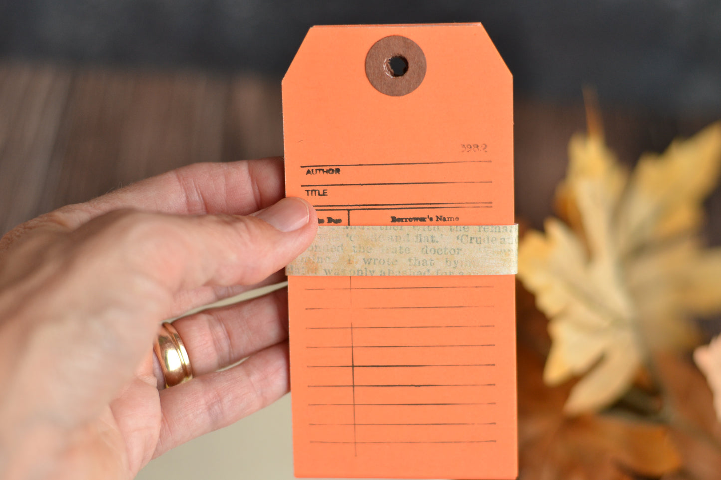 Library Card Shipping Tags - Set of Ten