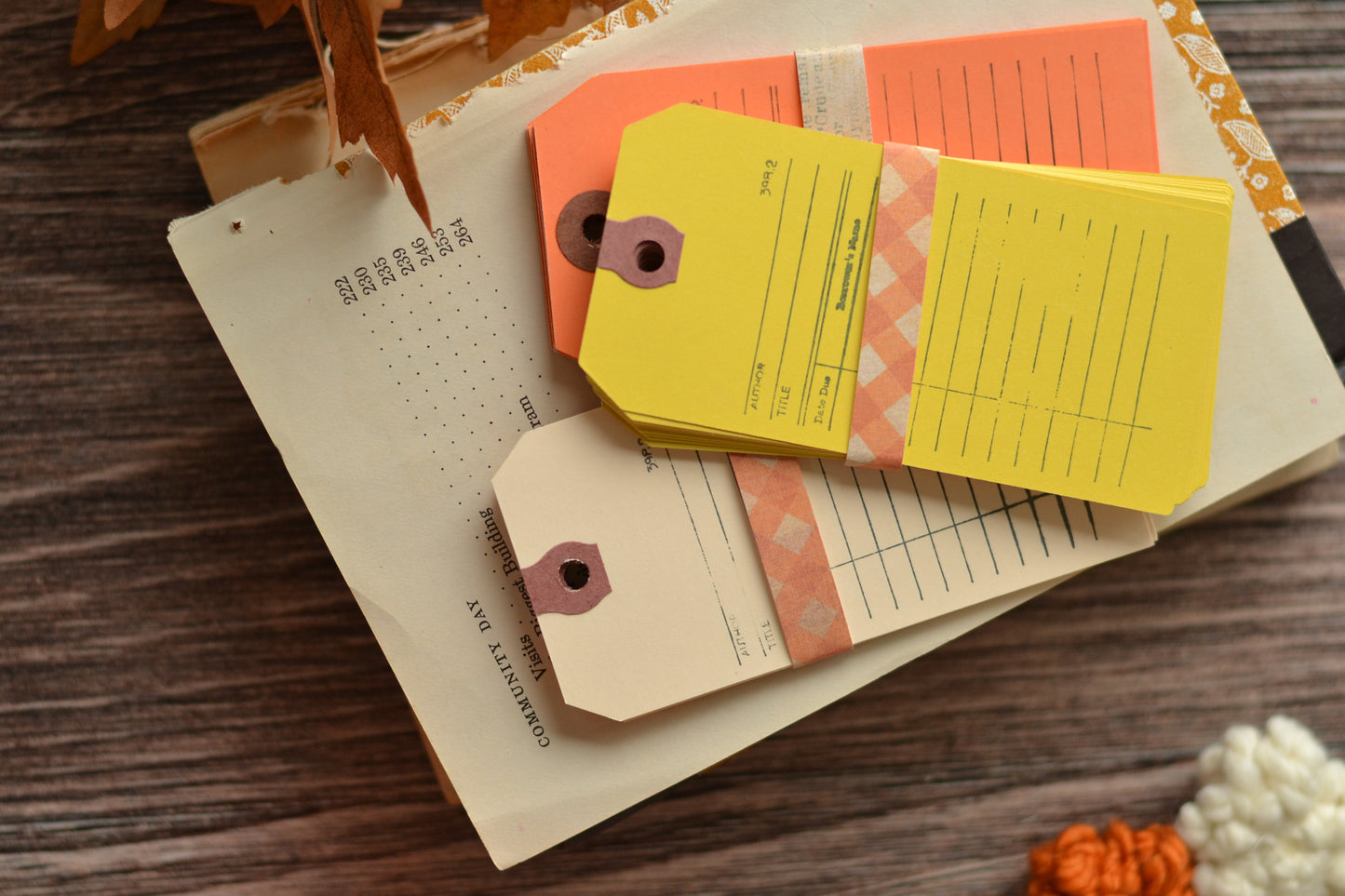 Library Card Shipping Tags - Set of Ten