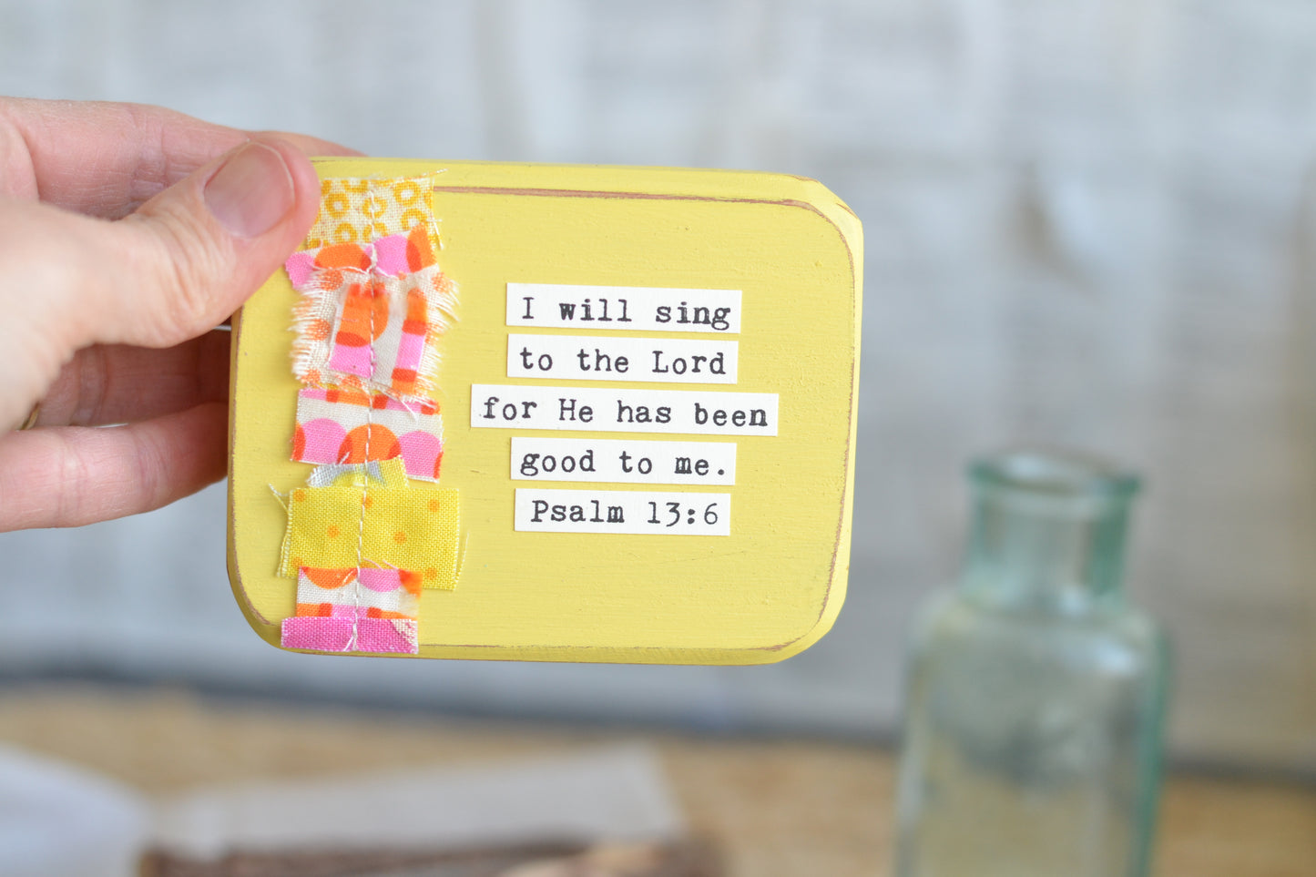 Yellow Sing to the Lord Wood Sign - P14