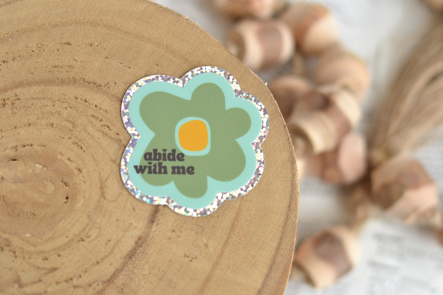 Flower Sticker - Abide with me.