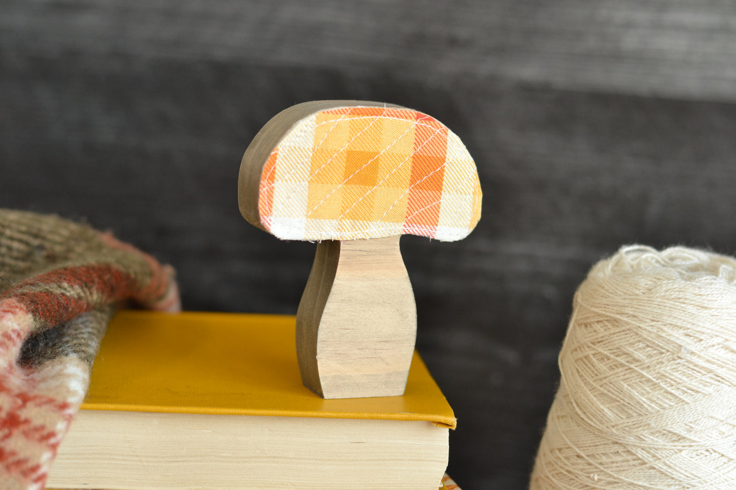 Quilted Wood Mushroom