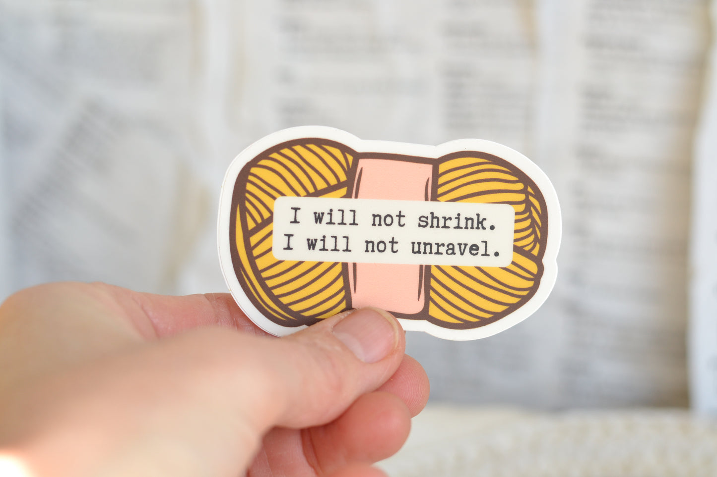Gold Yarn - I will not shrink
