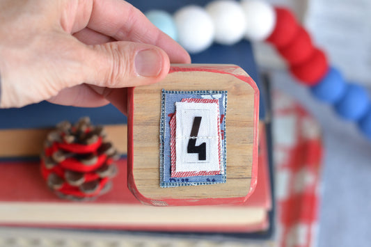 Wood Patriotic Sign "4"