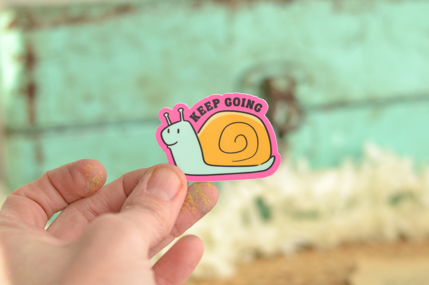 Keep Going Snail Sticker