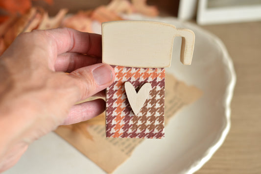 Rust and Orange Small Wood Thermos