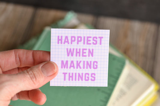 Lavender Happy Sticker