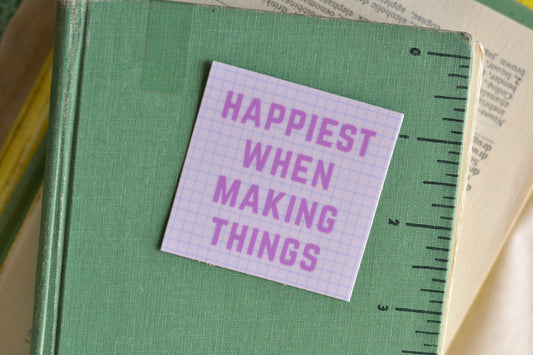 Lavender Happy Sticker