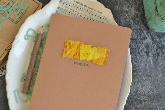 Yellow 'Words' Notebook