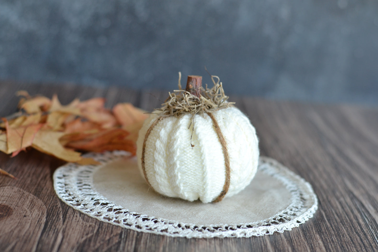 Cream Textured Pumpkin
