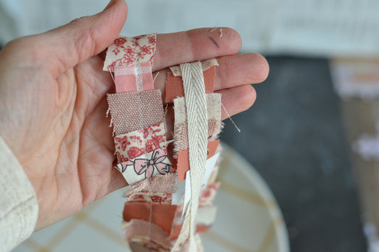 MAUVE Fabric Scrap Riboon - 1 Yard