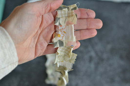 TAN Neutrals Scrap Fabric Ribbon - 1 Yard