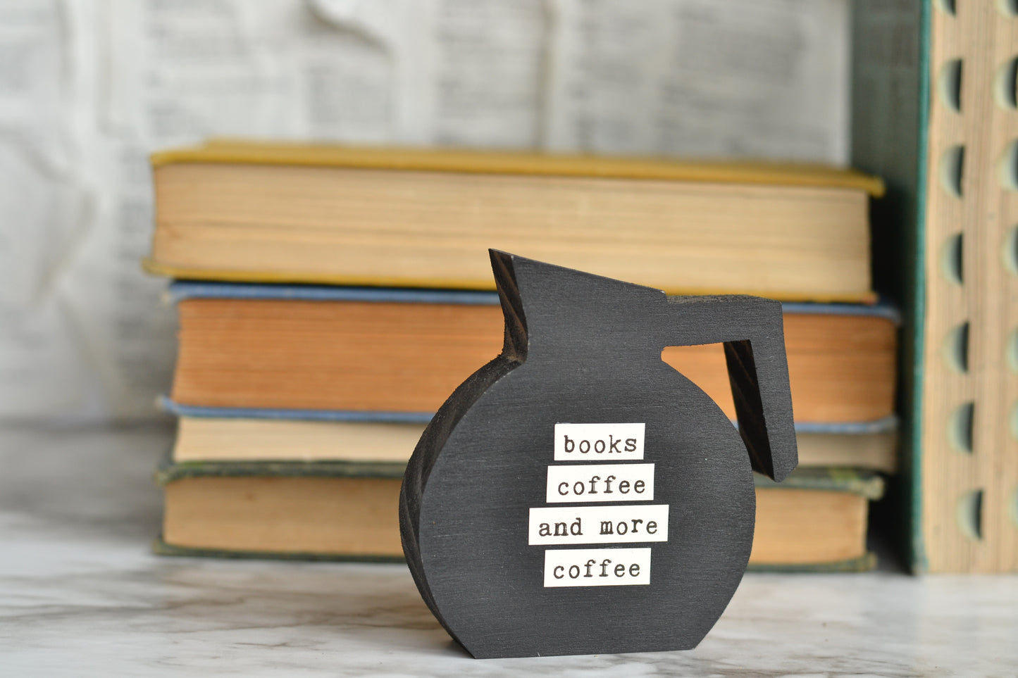 Black Coffee Pot Sign