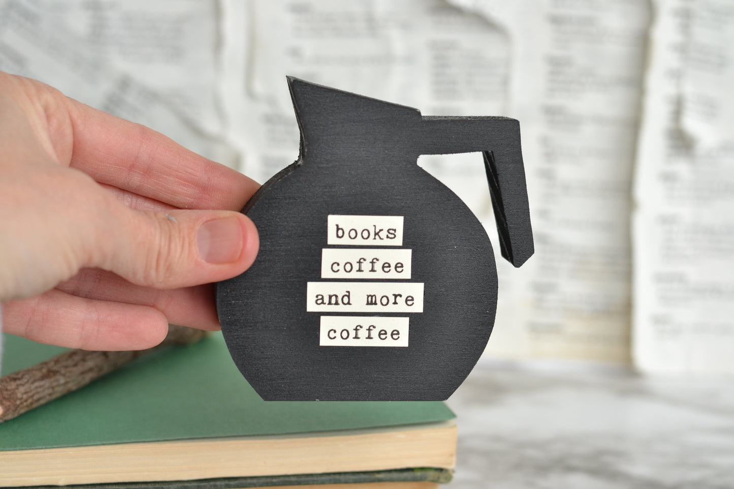 Black Coffee Pot Sign
