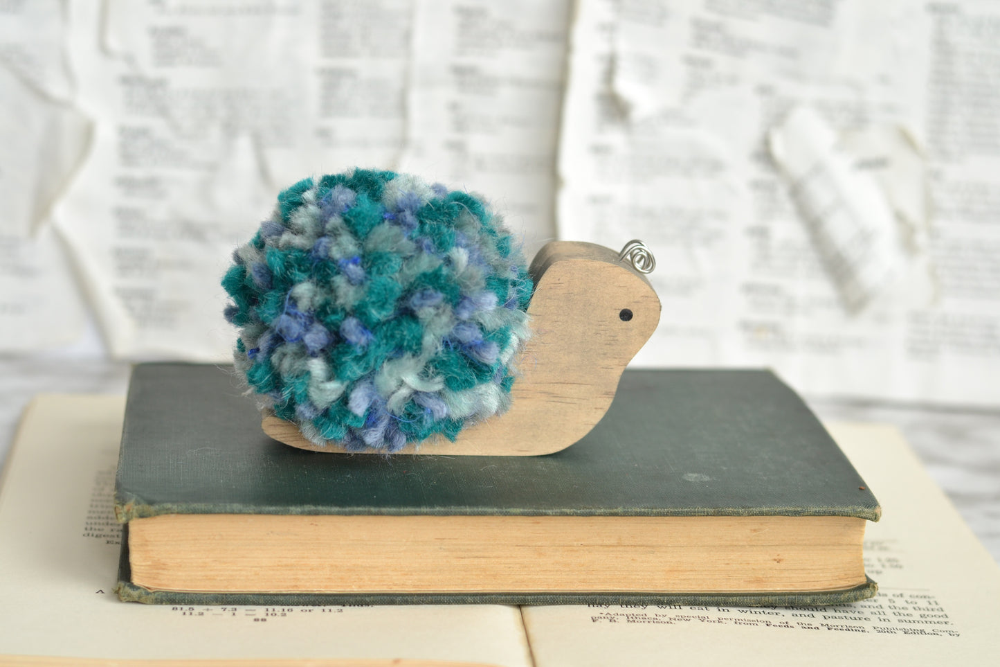 Large Snail in Blues & Turquoise