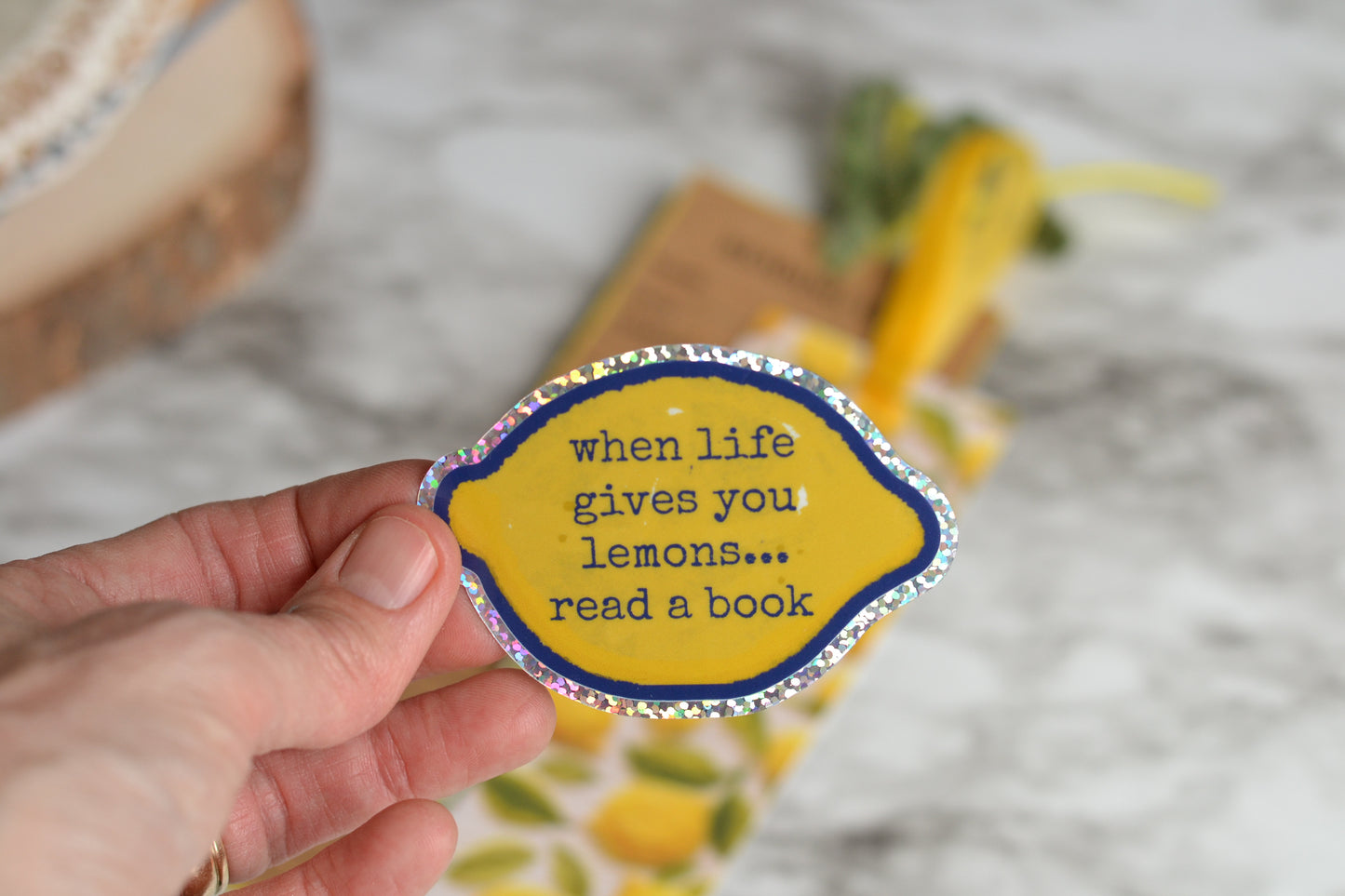 Lemon Bookmark + Sticker Set