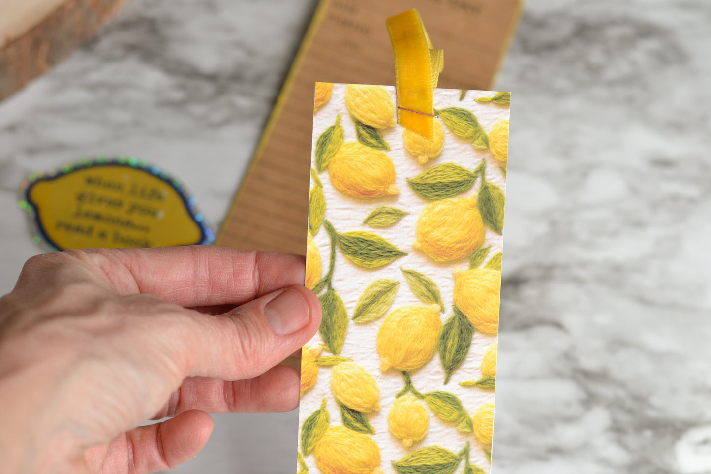 Lemon Bookmark + Sticker Set