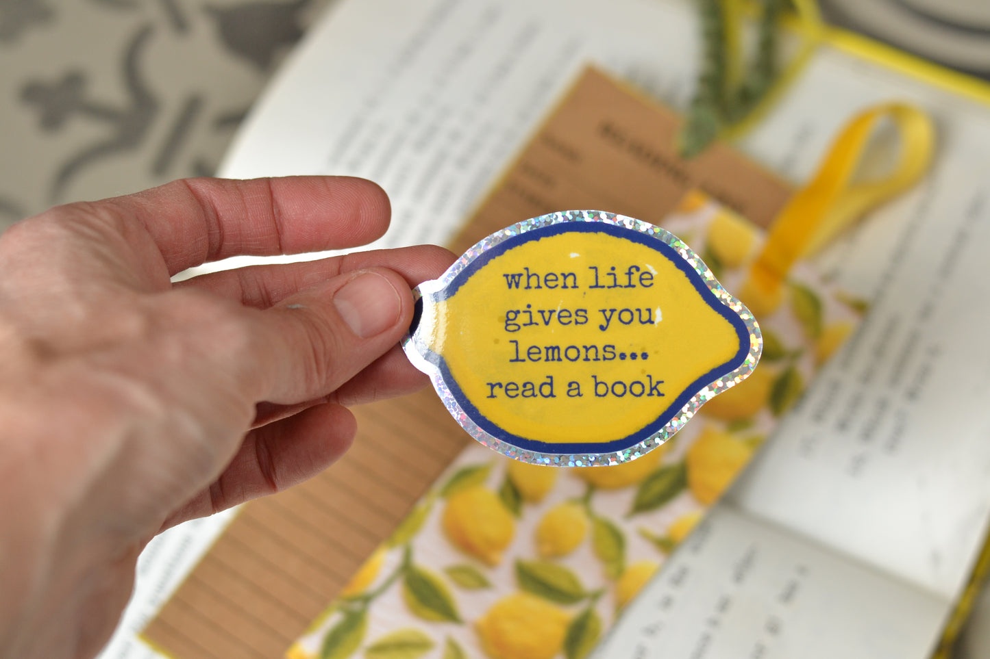 Lemon Bookmark + Sticker Set