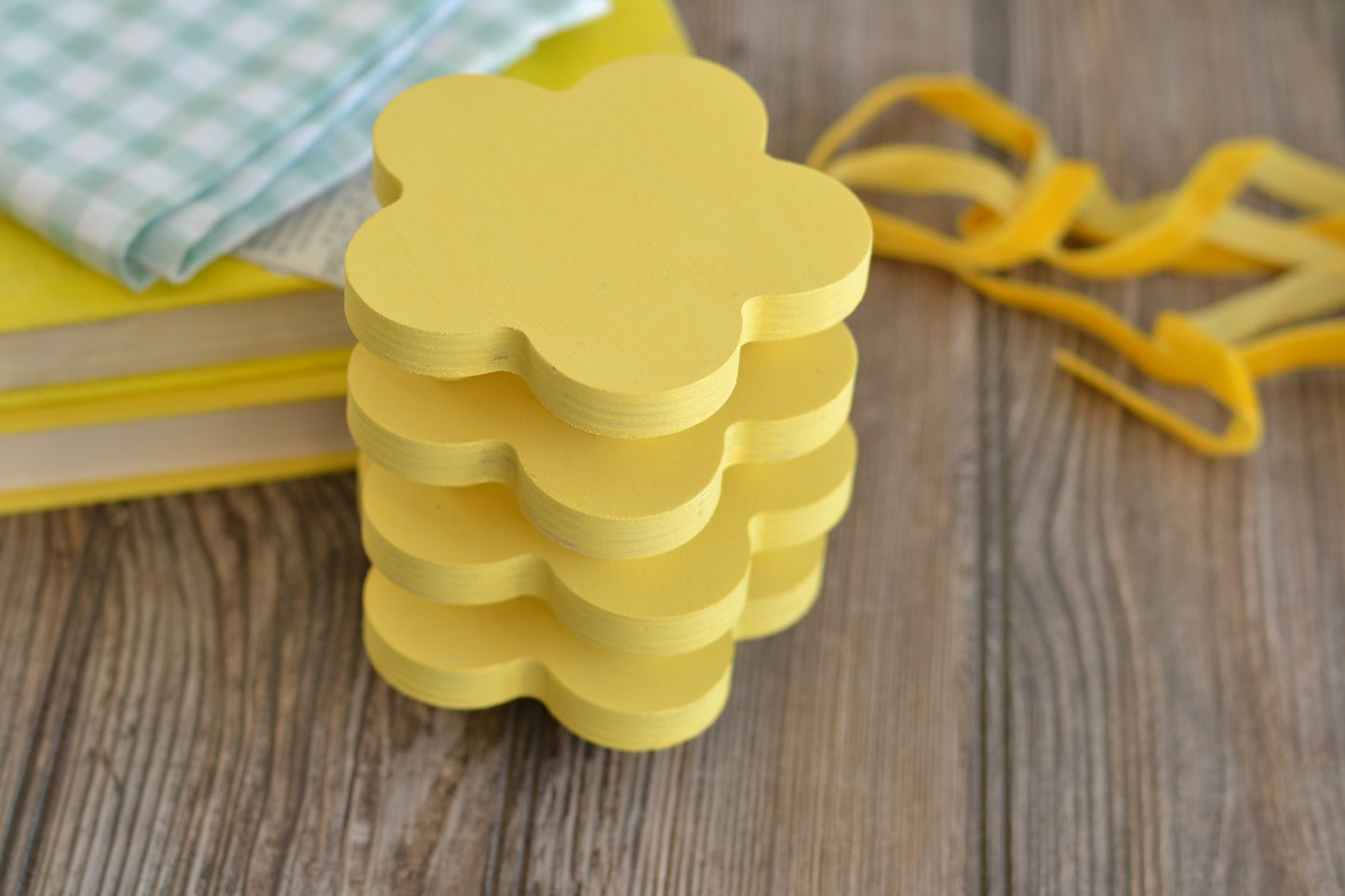 YELLOW Flower Wood Riser