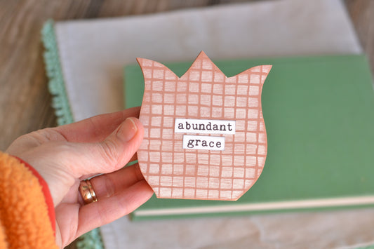 SALE! Painted Tulip Sign - Mauve Abundant Grace C12