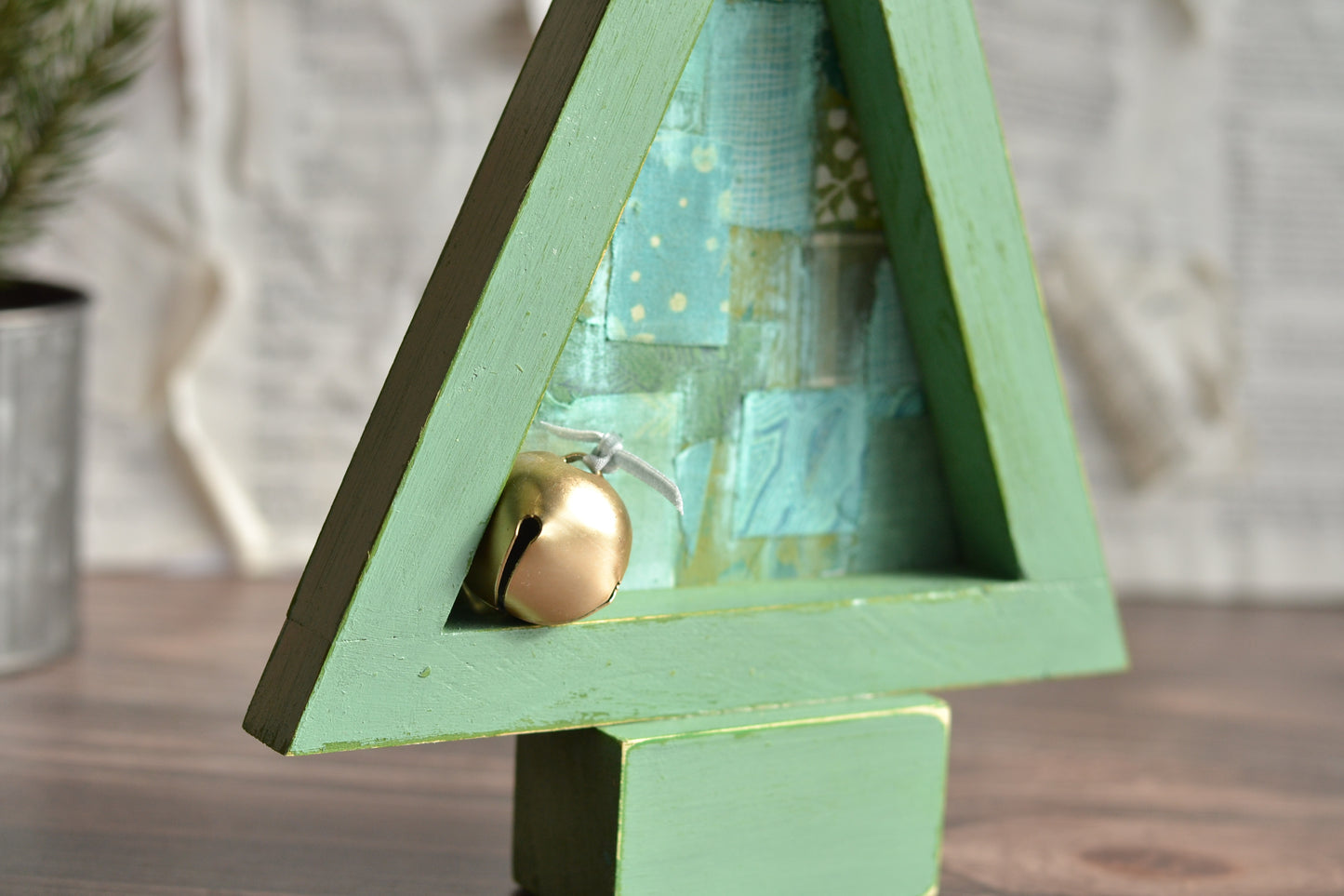 Sage Green Patchwork Tree