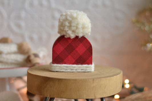 Red Plaid Mini Hat