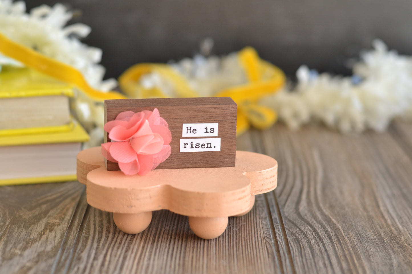He is Risen Mini Wood Sign