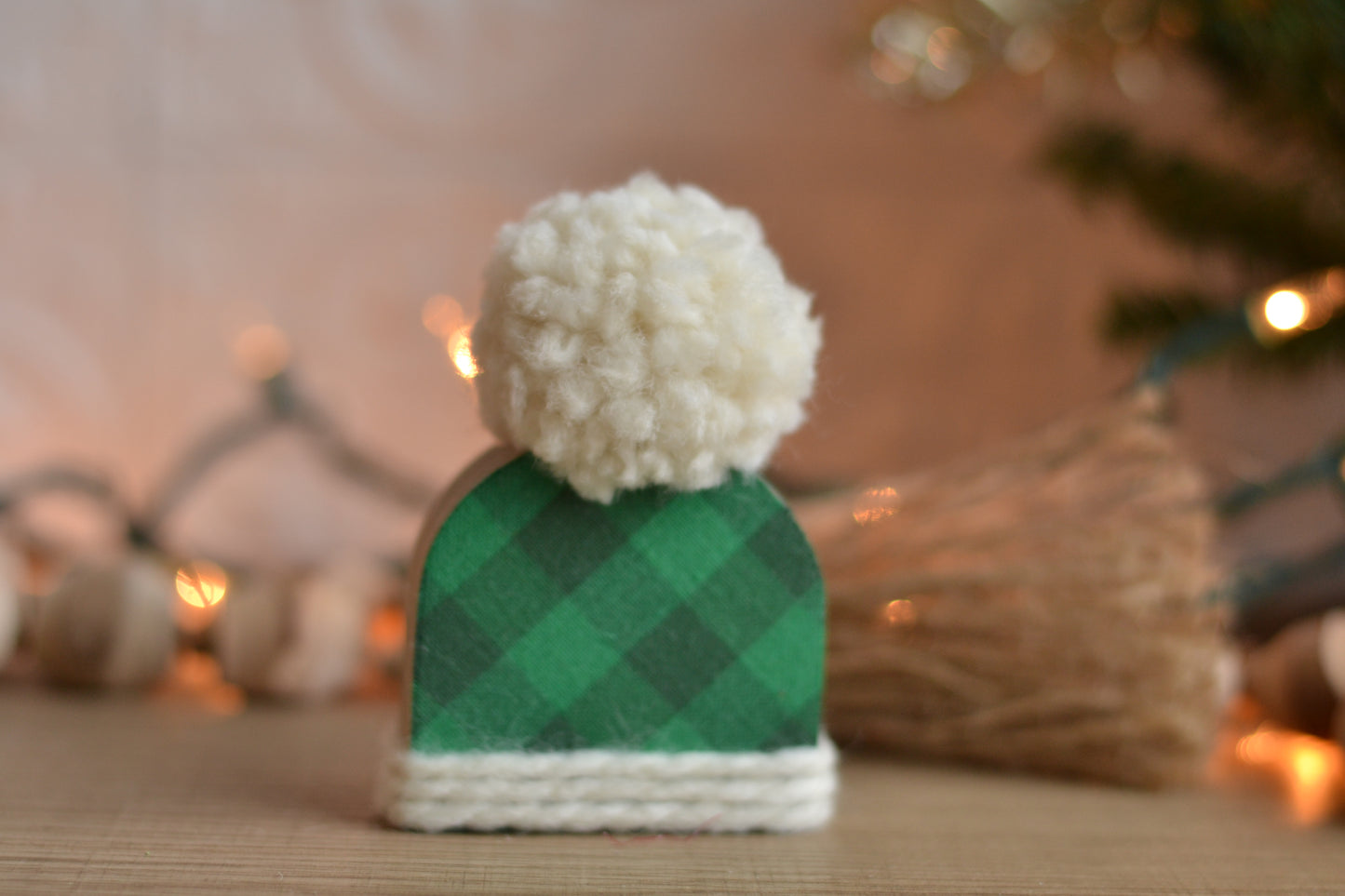 Green Plaid Mini Hat