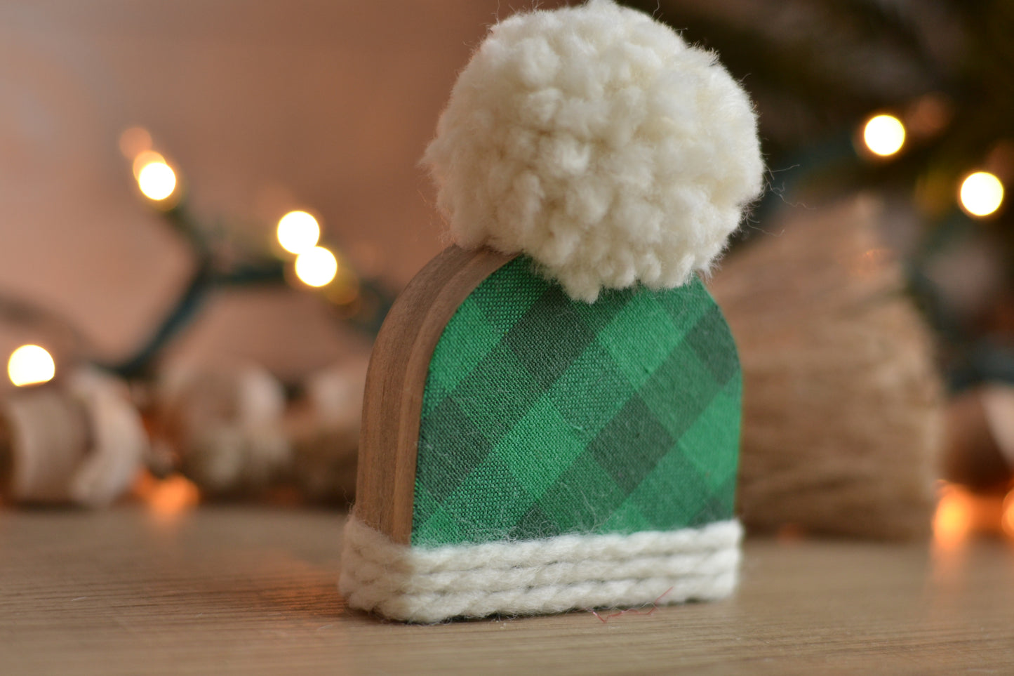 Green Plaid Mini Hat