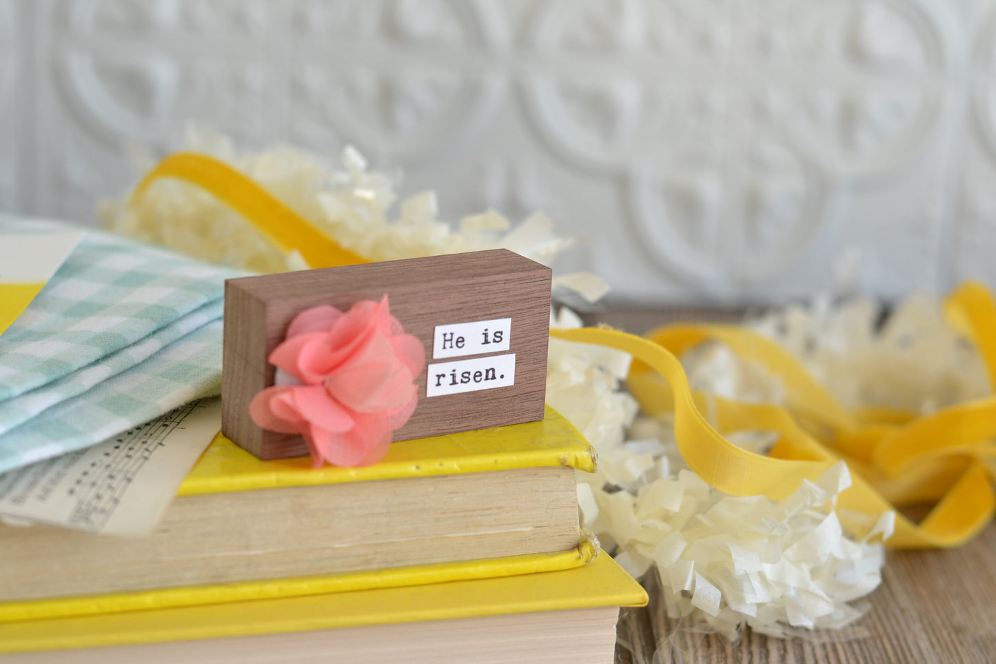 He is Risen Mini Wood Sign