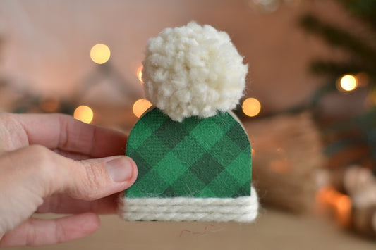 Green Plaid Mini Hat