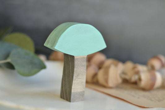 Pale Mint Wood Mushroom