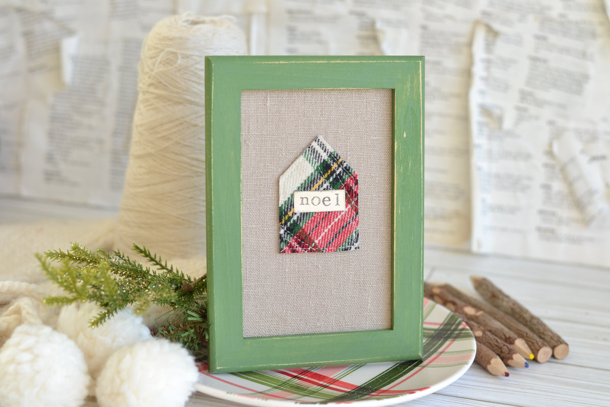 FRAMED Noel House Sign - frame included G34