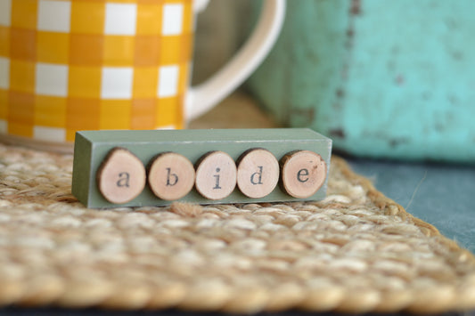 Sage Green Mini Wood ABIDE