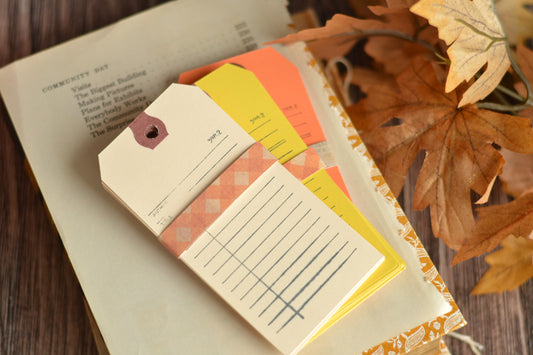 Library Card Shipping Tags - Set of Ten