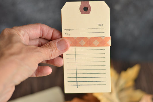 Library Card Shipping Tags - Set of Ten