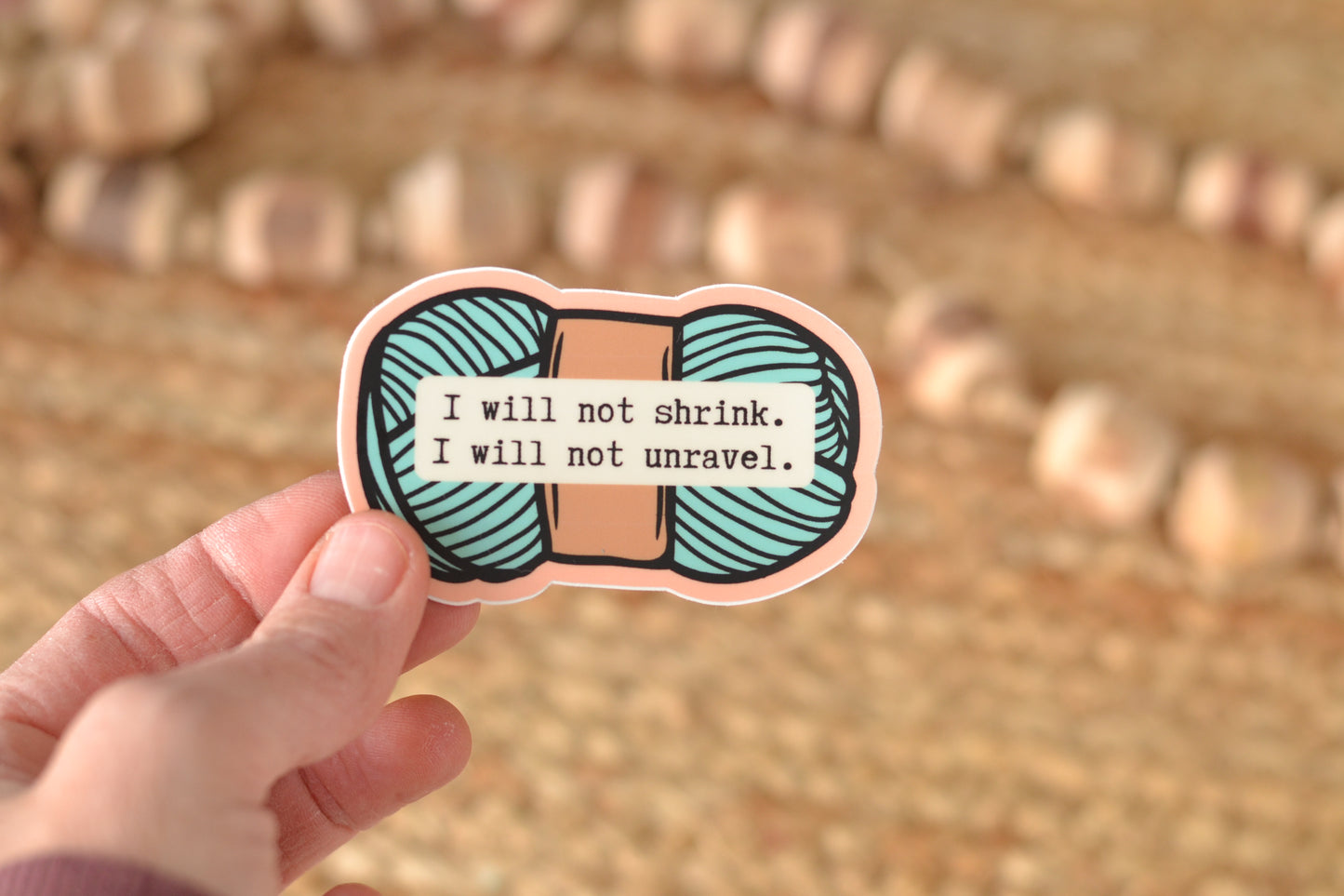 Blue Yarn - I will not shrink