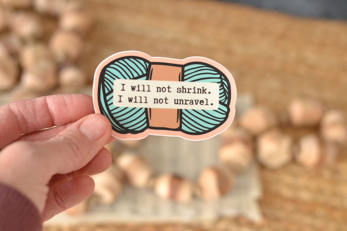 Blue Yarn - I will not shrink