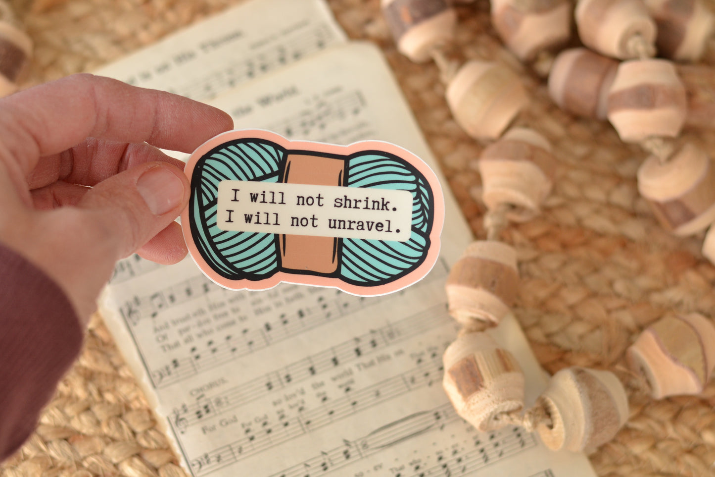 Blue Yarn - I will not shrink