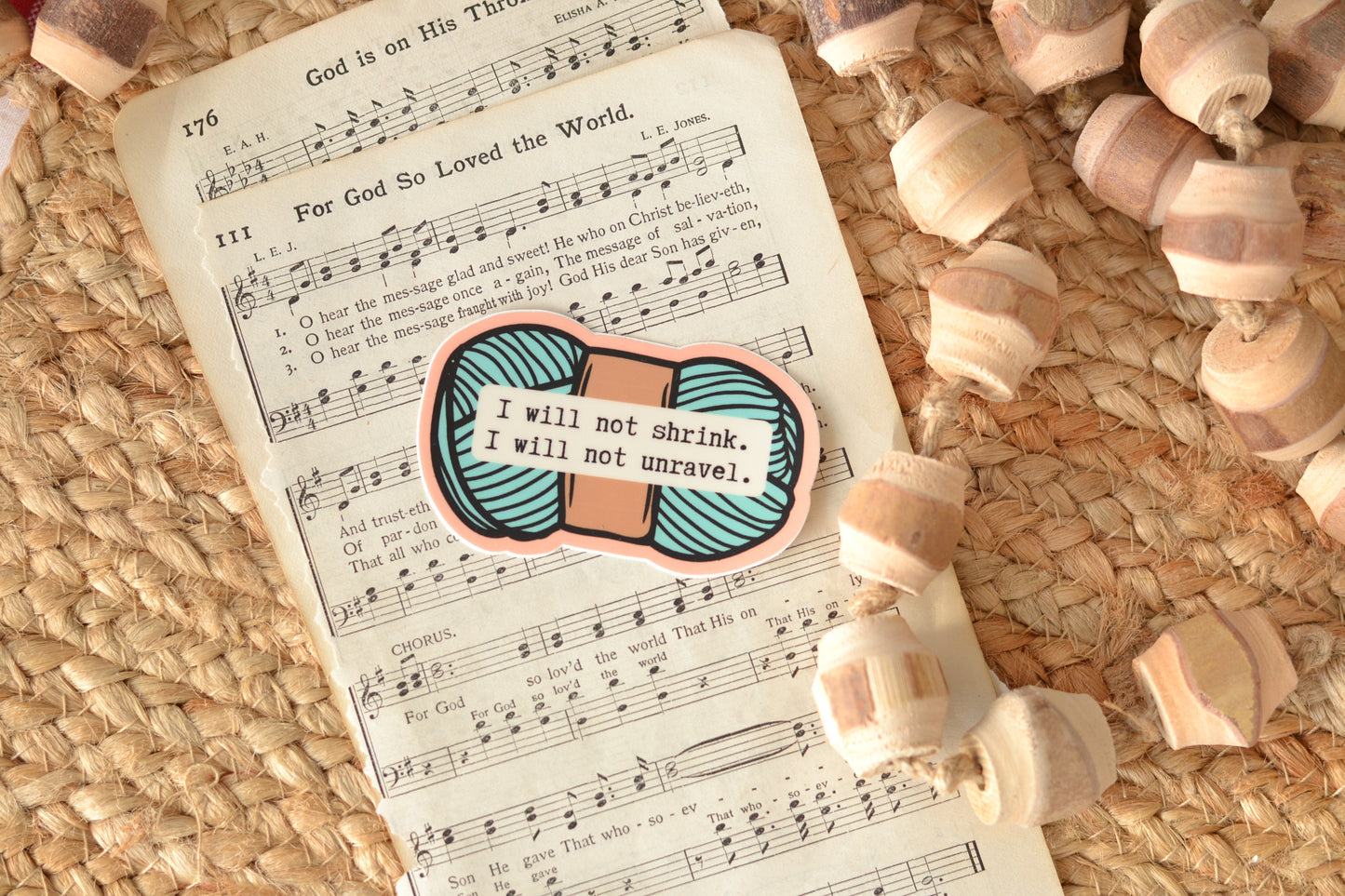 Blue Yarn - I will not shrink