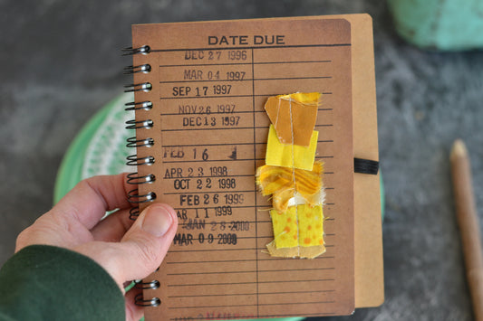 Yellow Lined Library Themed Notebook